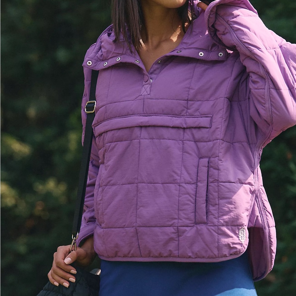 Free People Movement Pippa Packable Pullover Puffer Jacket Small Lilac Purple